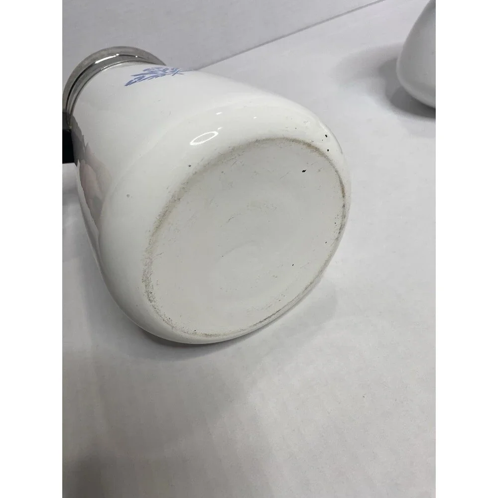 Corelle Ware Blue Cornflower Stove Top Set Of 2 Coffee Tea Pot 9 Cup And 6 Cup